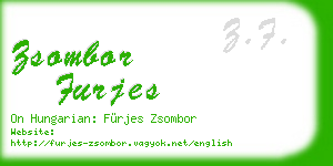 zsombor furjes business card
